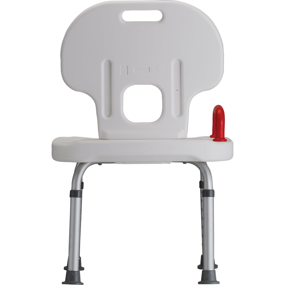 Bath Seat With Back & Red Safety Handle